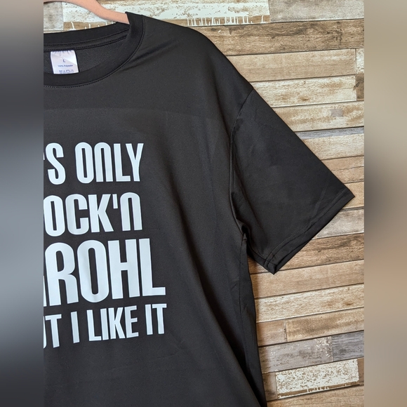 Rock Tee It's Only Rock & Grohl From the Foo Fighters Black Tee New - Picture 4 of 16